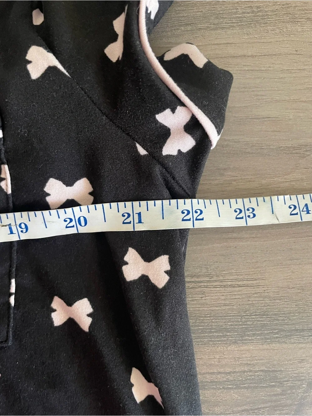 Kate Spade Bow Tie Notched Collar Short Sleeve Pajama Top Sleep Shirt XL